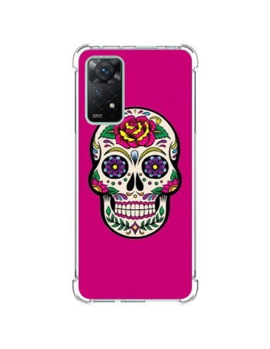 Coque Xiaomi Redmi Note 11 Pro Tête de Mort Mexicaine Rose Fushia - Laetitia