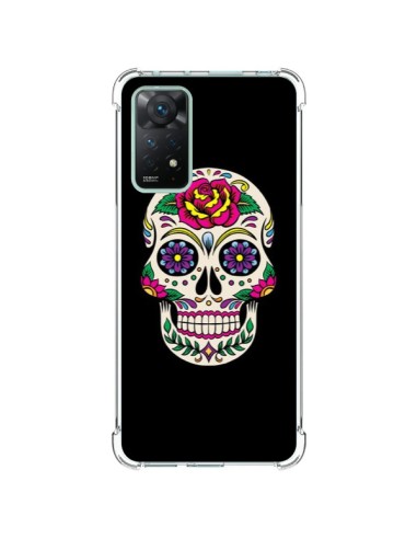 Coque Xiaomi Redmi Note 11 Pro Tête de Mort Mexicaine Multicolore Noir - Laetitia