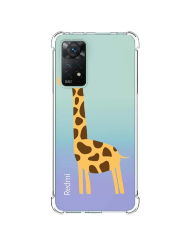 Cover Xiaomi Redmi Note 11 Pro Giraffa Animale Savana Trasparente - Petit Griffin
