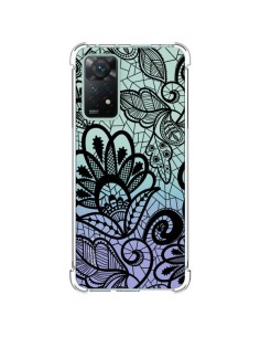 Xiaomi Redmi Note 11 Pro Case Pizzo Flowers Flower Black Clear - Petit Griffin