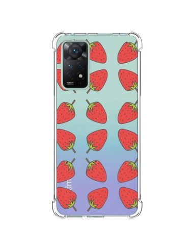 Coque Xiaomi Redmi Note 11 Pro Fraise Fruit Strawberry Transparente - Petit Griffin