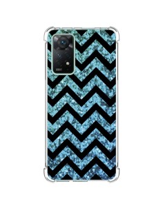 Xiaomi Redmi Note 11 Pro Case Chevron Aqua Sparkle Triangle Aztec - Mary Nesrala