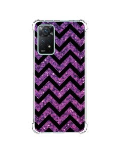 Coque Xiaomi Redmi Note 11 Pro Chevron Purple Sparkle Triangle Azteque - Mary Nesrala
