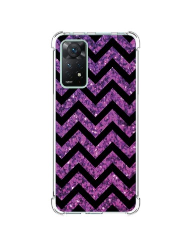 Coque Xiaomi Redmi Note 11 Pro Chevron Purple Sparkle Triangle Azteque - Mary Nesrala