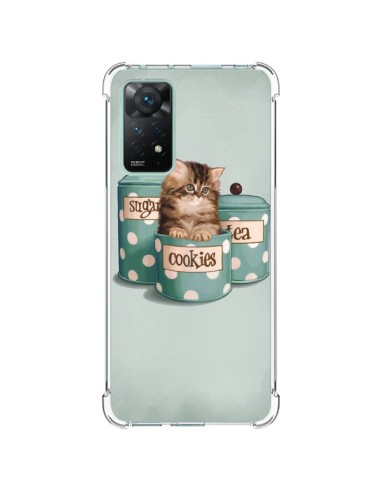 Coque Xiaomi Redmi Note 11 Pro Chaton Chat Kitten Boite Cookies Pois - Maryline Cazenave