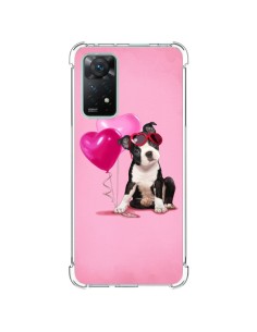 Coque Xiaomi Redmi Note 11 Pro Chien Dog Ballon Lunettes Coeur Rose - Maryline Cazenave