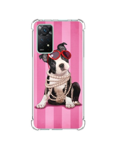 Coque Xiaomi Redmi Note 11 Pro Chien Dog Fashion Collier Perles Lunettes Coeur - Maryline Cazenave