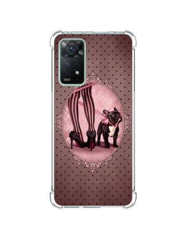 Coque Xiaomi Redmi Note 11 Pro Lady Jambes Chien Dog Rose Pois Noir - Maryline Cazenave