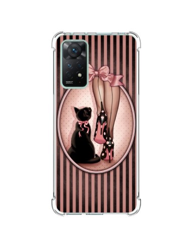 Coque Xiaomi Redmi Note 11 Pro Lady Chat Noeud Papillon Pois Chaussures - Maryline Cazenave