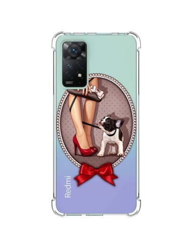 Coque Xiaomi Redmi Note 11 Pro Lady Jambes Chien Bulldog Dog Pois Noeud Papillon Transparente - Maryline Cazenave