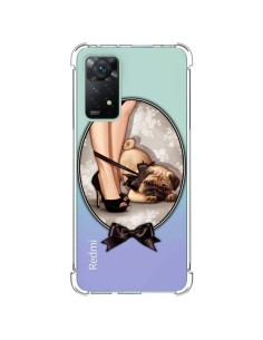 Cover Xiaomi Redmi Note 11 Pro Lady Jambes Cane Bulldog Dog Papillon Trasparente - Maryline Cazenave