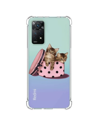 Coque Xiaomi Redmi Note 11 Pro Chaton Chat Kitten Boite Pois Transparente - Maryline Cazenave