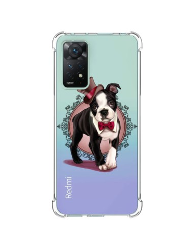 Coque Xiaomi Redmi Note 11 Pro Chien Bulldog Dog Gentleman Noeud Papillon Chapeau Transparente - Maryline Cazenave