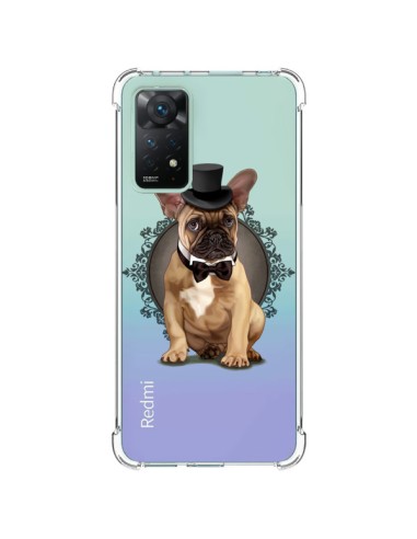 Coque Xiaomi Redmi Note 11 Pro Chien Bulldog Noeud Papillon Chapeau Transparente - Maryline Cazenave