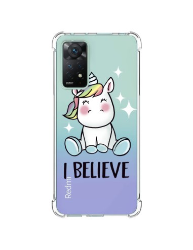 Coque Xiaomi Redmi Note 11 Pro Licorne I Believe Transparente - Maryline Cazenave