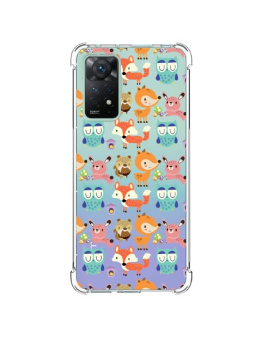 Coque Xiaomi Redmi Note 11 Pro Renard Ecureuil Lapin Hibou Transparente - Maria Jose Da Luz