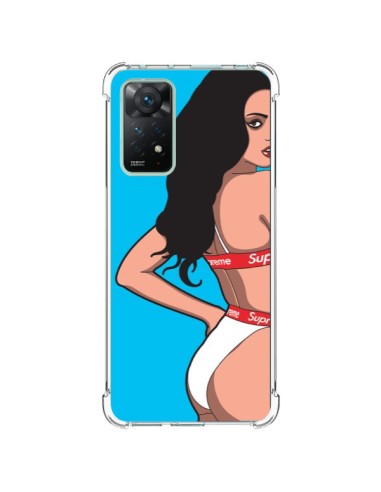 Coque Xiaomi Redmi Note 11 Pro Pop Art Femme Bleu - Mikadololo