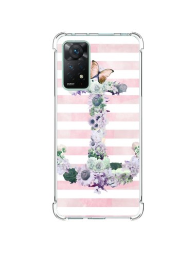 Coque Xiaomi Redmi Note 11 Pro Ancre Rose Fleurs Navire - Monica Martinez