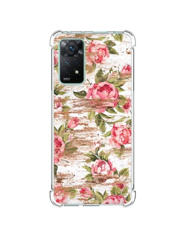 Cover Xiaomi Redmi Note 11 Pro Eco Amore Pattern Legno Fiori - Maximilian San