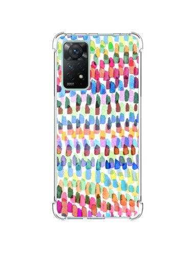 Coque Xiaomi Redmi Note 11 Pro Artsy Strokes Stripes Colorful - Ninola Design