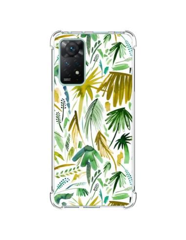 Coque Xiaomi Redmi Note 11 Pro Brushstrokes Tropical Palms Green - Ninola Design