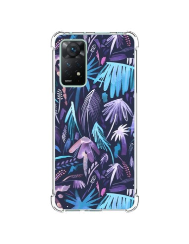 Coque Xiaomi Redmi Note 11 Pro Brushstrokes Tropical Palms Navy - Ninola Design