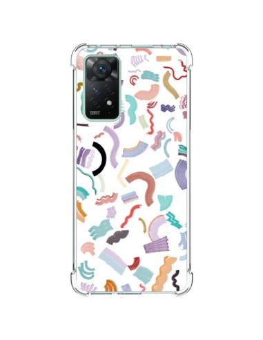 Coque Xiaomi Redmi Note 11 Pro Curly and Zigzag Stripes White - Ninola Design