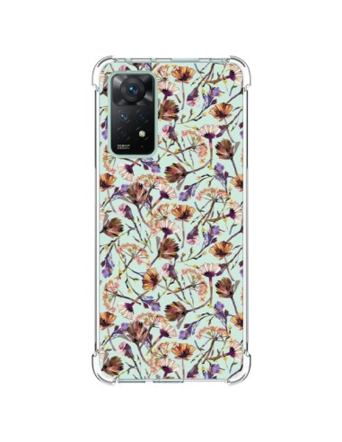 Coque Xiaomi Redmi Note 11 Pro Dry Blue Flowers - Ninola Design