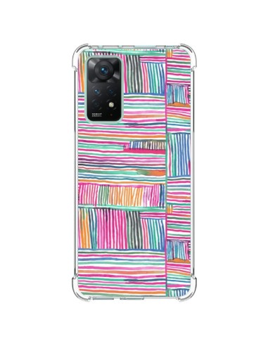 Xiaomi Redmi Note 11 Pro Case WaterColor Linear Meditation Pink - Ninola Design