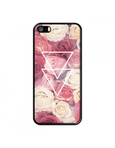 Coque Roses Triangles Fleurs pour iPhone 5 et 5S - Jonathan Perez