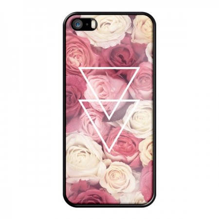 Coque Roses Triangles Fleurs pour iPhone 5 et 5S - Jonathan Perez