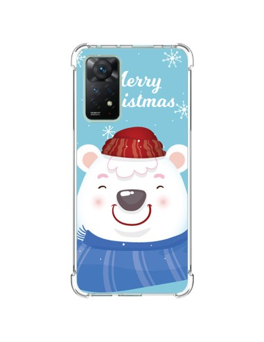 Coque Xiaomi Redmi Note 11 Pro Ours Blanc de Noël Merry Christmas - Nico