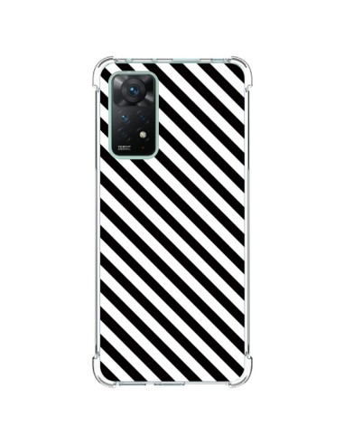 Coque Xiaomi Redmi Note 11 Pro Bonbon Candy Noire et Blanche Rayée - Nico