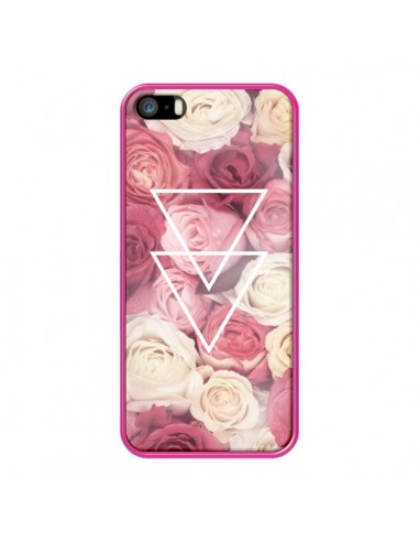 Coque Roses Triangles Fleurs pour iPhone 5 et 5S - Jonathan Perez