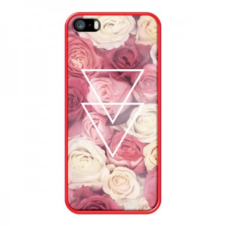 Coque Roses Triangles Fleurs pour iPhone 5 et 5S - Jonathan Perez