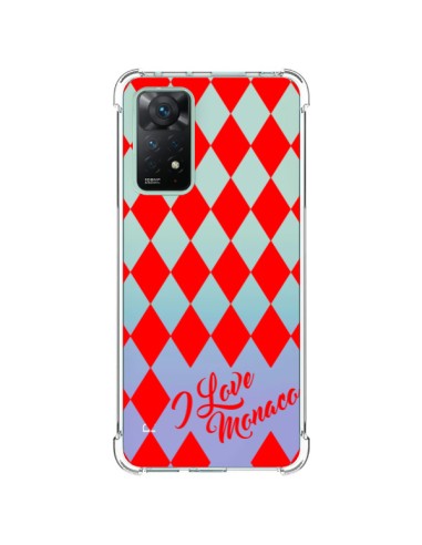 Coque Xiaomi Redmi Note 11 Pro I Love Monaco et Losange Rouge - Nico