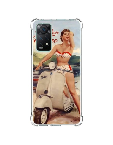 Coque Xiaomi Redmi Note 11 Pro Pin Up With Love From Monaco Vespa Vintage - Nico