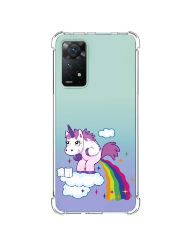 Coque Xiaomi Redmi Note 11 Pro Licorne Caca Arc en Ciel Transparente - Nico