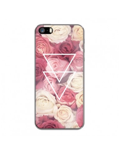 Coque Roses Triangles Fleurs pour iPhone 5 et 5S - Jonathan Perez