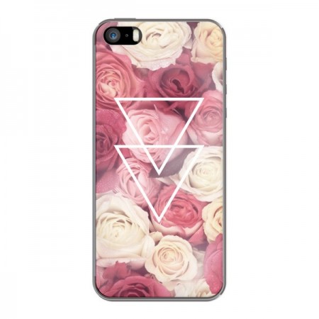 Coque Roses Triangles Fleurs pour iPhone 5 et 5S - Jonathan Perez