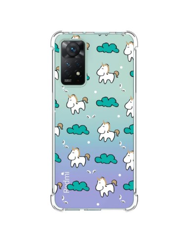 Coque Xiaomi Redmi Note 11 Pro Licorne et Nuages Transparente - Nico