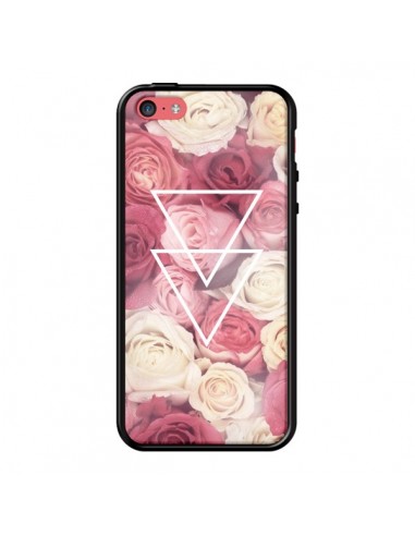 Coque Roses Triangles Fleurs pour iPhone 5C - Jonathan Perez