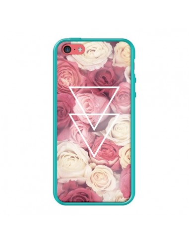 Coque Roses Triangles Fleurs pour iPhone 5C - Jonathan Perez