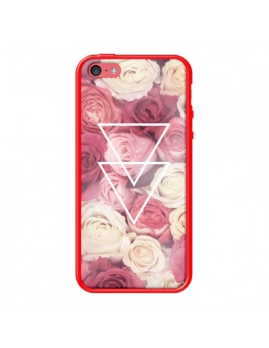 Coque Roses Triangles Fleurs pour iPhone 5C - Jonathan Perez