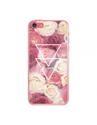 Coque Roses Triangles Fleurs pour iPhone 5C - Jonathan Perez