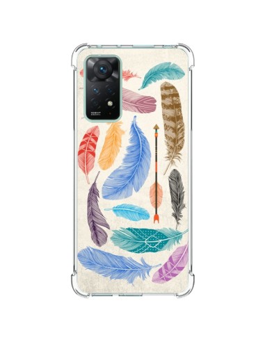 Coque Xiaomi Redmi Note 11 Pro Feather Plumes Multicolores - Rachel Caldwell