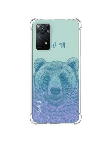 Coque Xiaomi Redmi Note 11 Pro I Love You Bear Ours Ourson Transparente - Rachel Caldwell