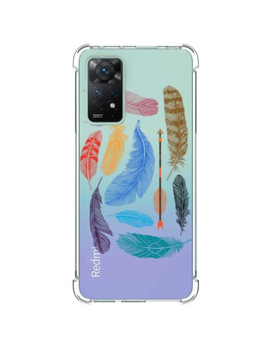 Coque Xiaomi Redmi Note 11 Pro Plume Feather Couleur Transparente - Rachel Caldwell