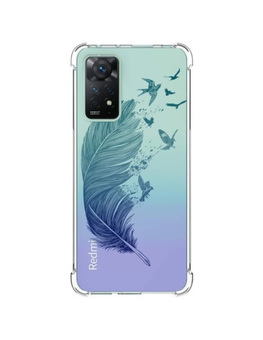 Coque Xiaomi Redmi Note 11 Pro Plume Feather Fly Away Transparente - Rachel Caldwell