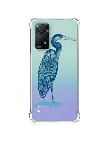 Coque Xiaomi Redmi Note 11 Pro Heron Blue Oiseau Transparente - Rachel Caldwell